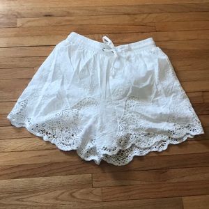 White Eyelet Shorts